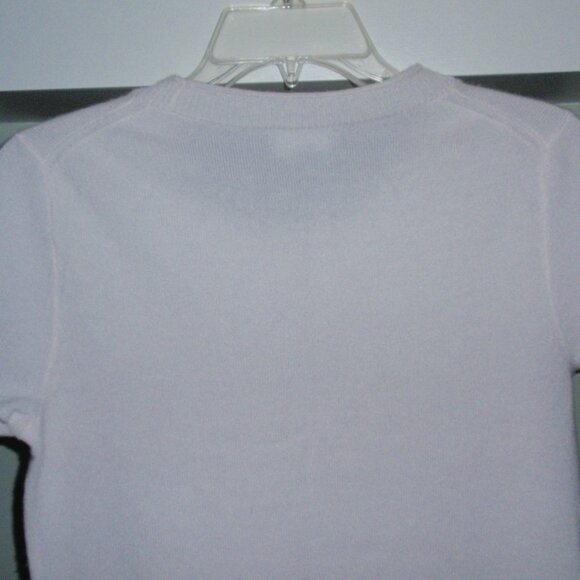 J.Crew 100% Cashmere Short Sleeve T-Shirt Women’s Ivory S White Soft Knit Tee - Picture 11 of 14